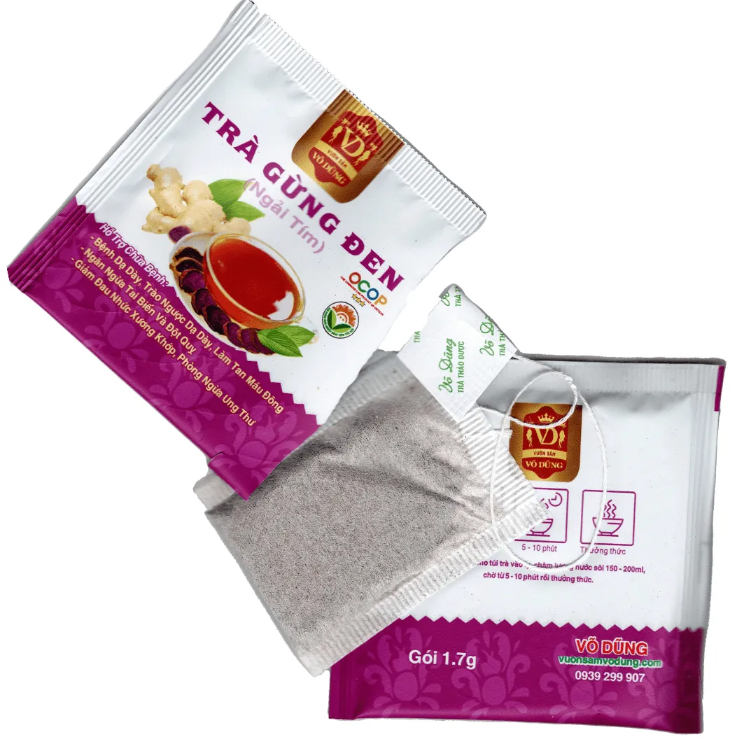 Trà gừng đen (ngải tím) Võ Dũng (1,7g x 15 túi)